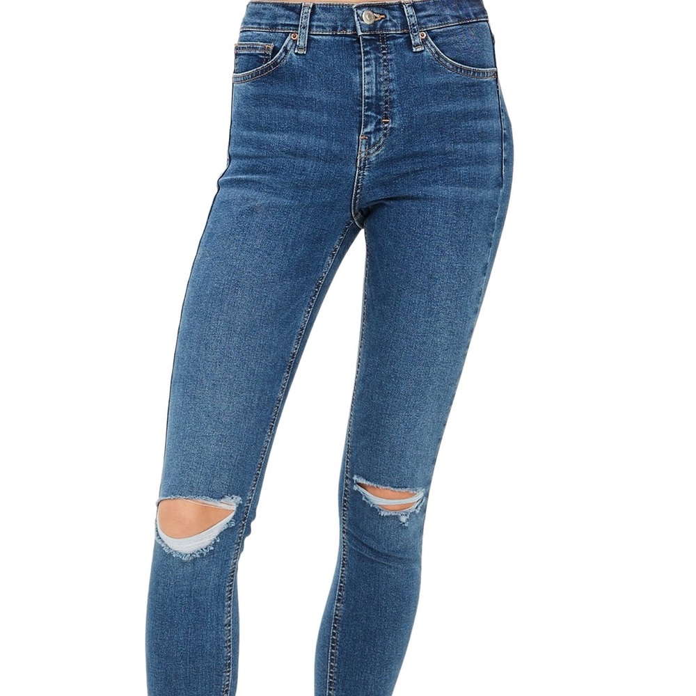 NWT Topshop Jamie High Waist Ankle Grazer Jeans